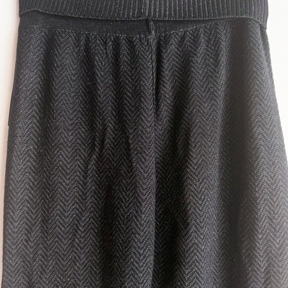 Iceberg Black Metallic Thread Knit Lounge Jogger Pants L - Picture 3 of 7